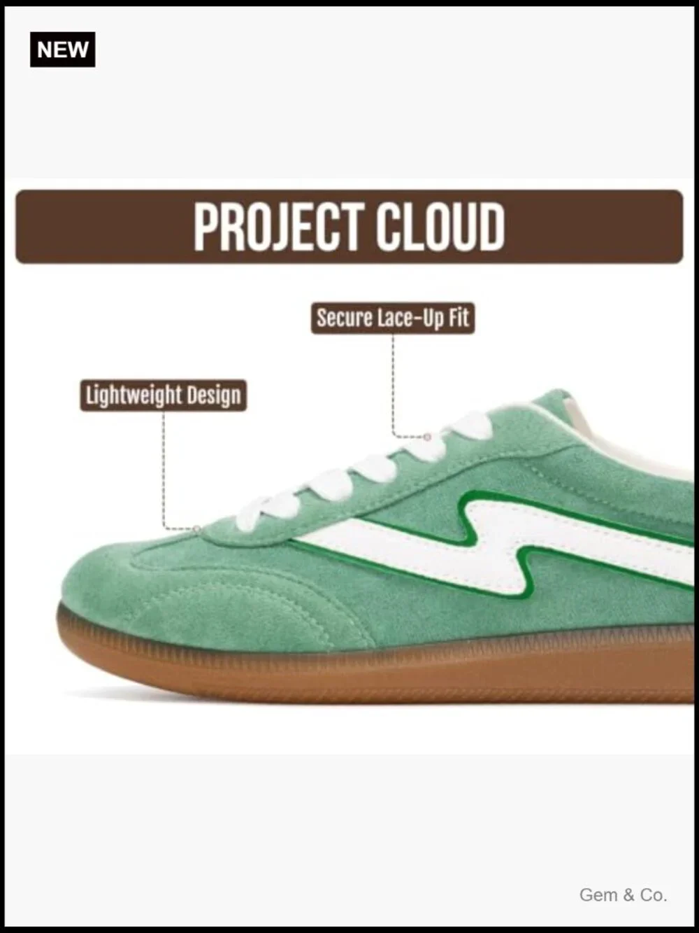 Lace-Up Fashion Sneakers with Memory Foam, Non-Slip, Breathable